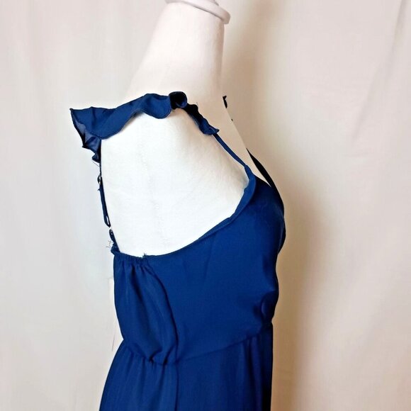 Belongsci Ruffle Sleeve Surplice Tulip Maxi Dress Prom Weddings Size M NWT - Picture 4 of 14